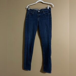 AG Adriano Goldschmied the Stilt Cigarette Leg Dark Blue Jeans